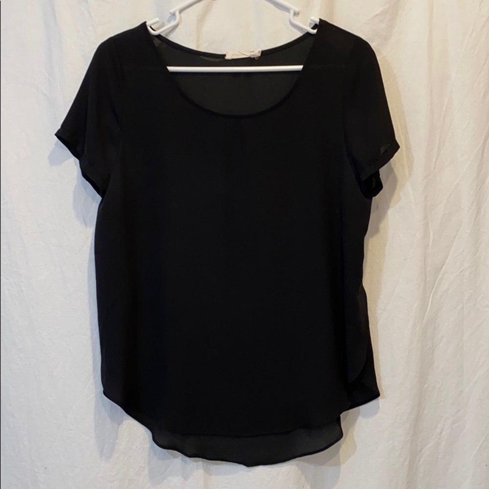 Black Chiffon Top